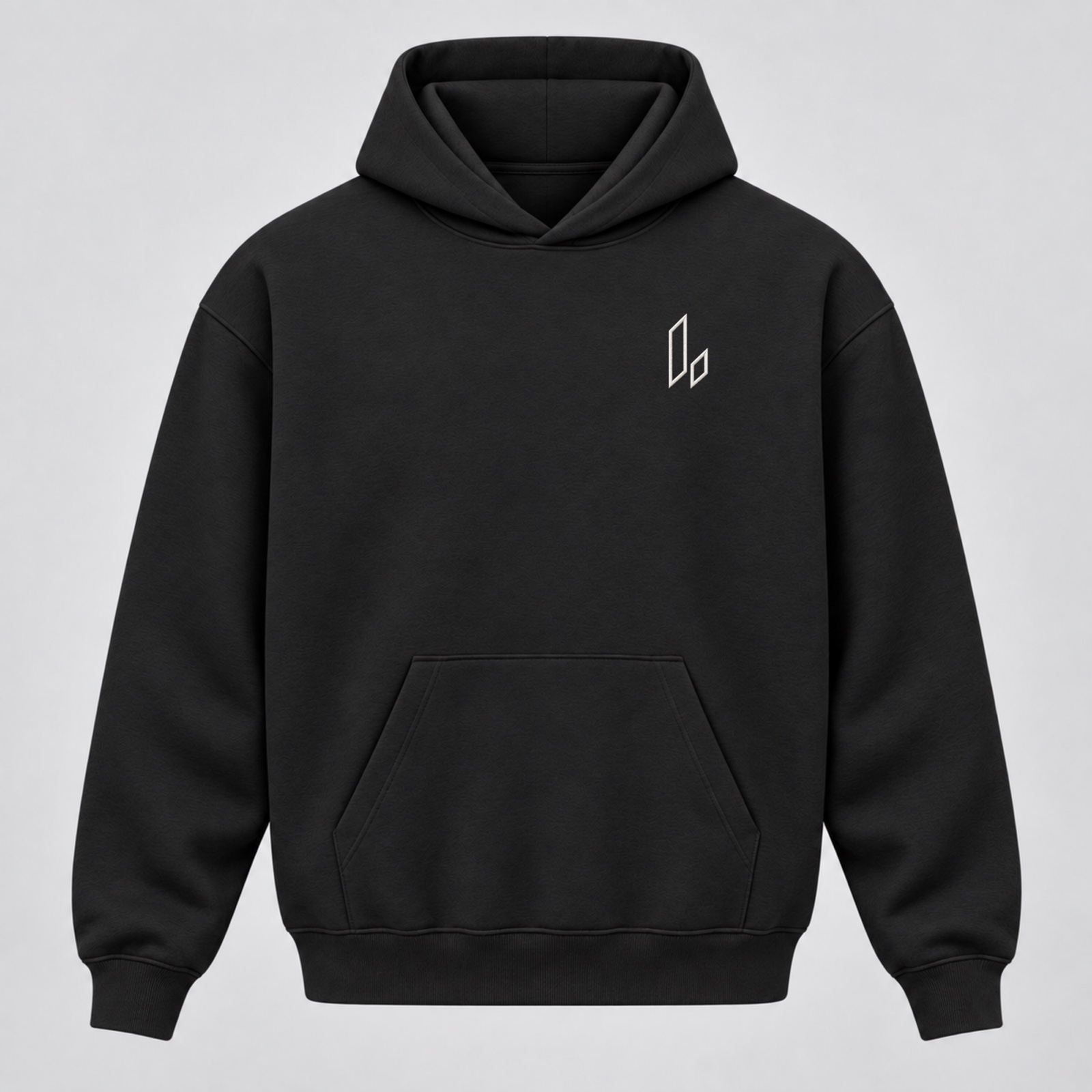 Black Lighter hoodie with white logo