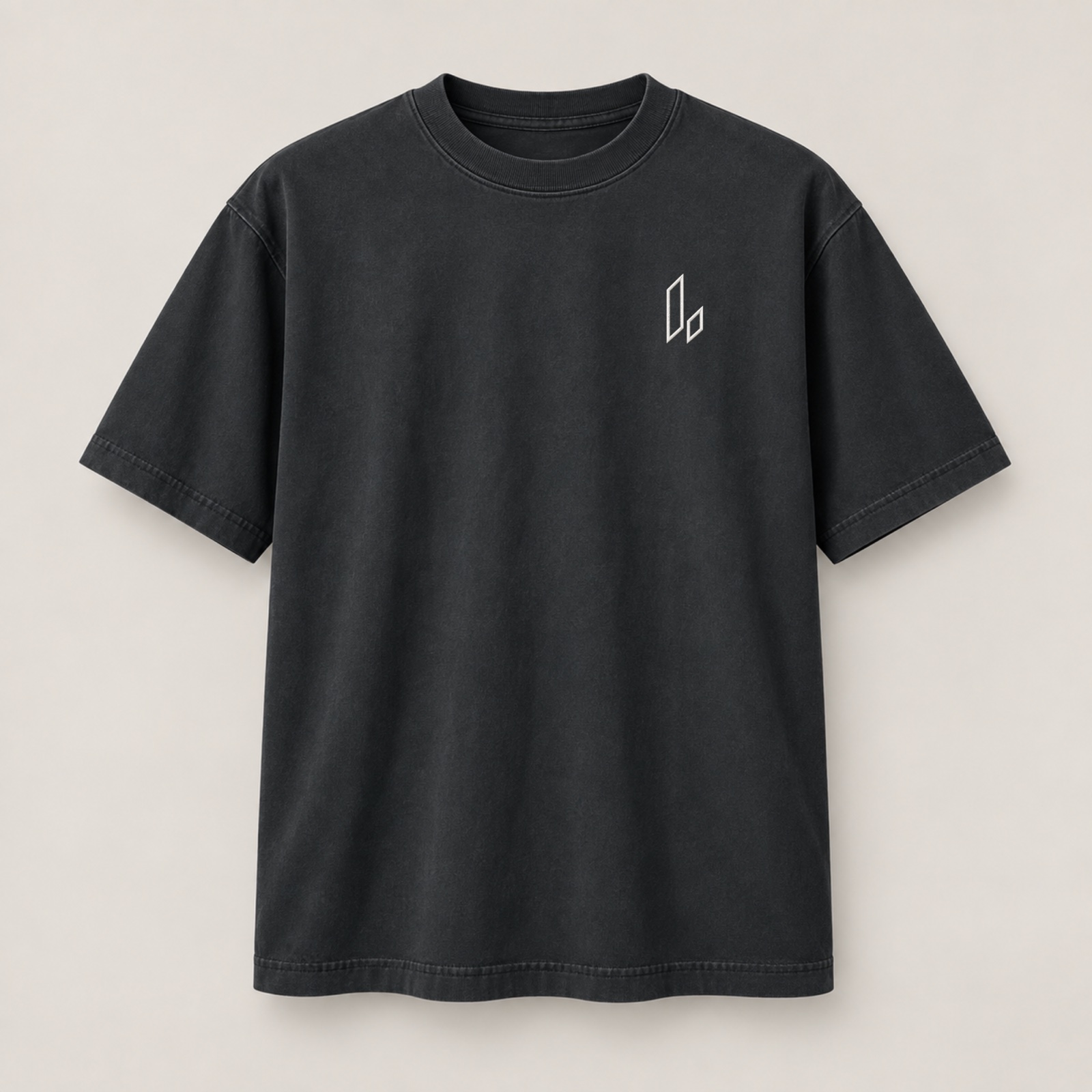 Black Lighter tee with white logo